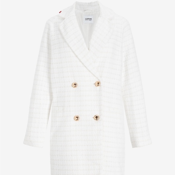 NWOT Express Tweed Overcoat Jacket Size Small - Picture 1 of 8